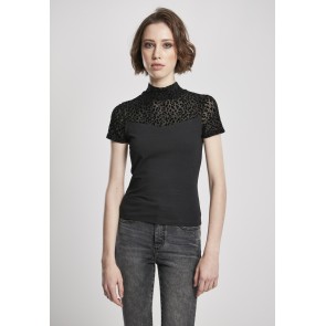 Urban Classics TB3752 Dames T-shirt met Panterprint