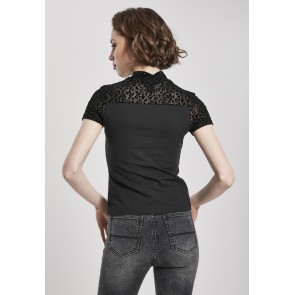 Urban Classics TB3752 Dames T-shirt met Panterprint Voorbeeld