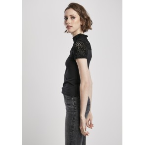 Urban Classics TB3752 Dames T-shirt met Panterprint Zijkant