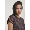 Urban Classics TB2860 Dames Top met Rozen Print Ronde Hals