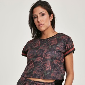 Urban Classics TB2860 Dames Top met Rozen Print