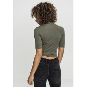 Urban Classics Ladies Cropped Turtleneck Tee