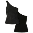 Urban Classics Ladies Asymetric Lurex Top 2 Pack Zilver / Zwart