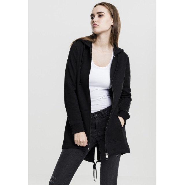 Urban Classics Dames Sweat Parka Zwart