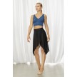 Bloch R3531 dames dansrok met dubbele overslag zwart
