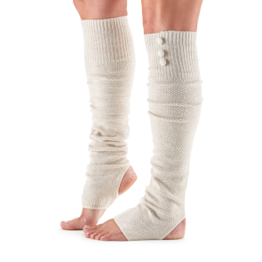 ToeSox Rae beenwarmers met knoopjes detail en hielgat