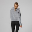 half korte capuchon trui voor vrouwen in grijs ToeSox en Tavi Noir voor pilates en yoga