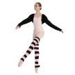 Harmonie SL7764 warme beenwarmers over de knie zwart en roze 