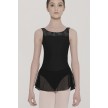 wear moi cannelle zwart balletpakje met rokje bloemenpatroon