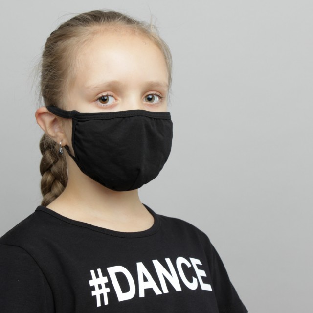 Papillon PK7076 Zwart mondkapje voor kinderen herbruikbaar