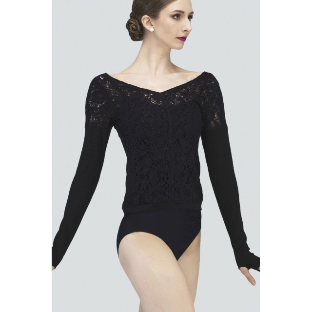 Wear Moi Dames Ballet Trui Bonny met zwart kant