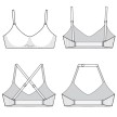 Capezio Beha Top met Doorzichtige Rugband met minimale naden en naadloos gevoel
