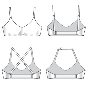 Capezio Beha Top met Doorzichtige Rugband met minimale naden en naadloos gevoel