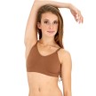 Capezio Beha Top met Doorzichtige Rugband mokka vochtafvoerend