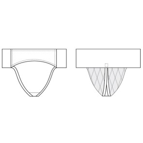 Capezio Gewatteerde Katoenen Dancebelt N5930 sketch