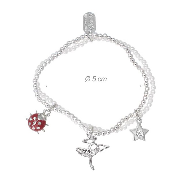Alista Dubbele Armband met Ballerina en Strass