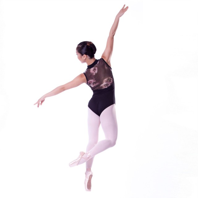 Sansha Rafaella Zwart Balletpak met Rug van Gaas
