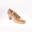 Begona Cervera Dames Flamenco dansschoenen M02 Salon beige leer
