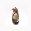 zwarte dames flamenco dansschoenen met gekruiste bandjes Begona Cervera M04 CRUZADO I