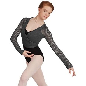 Danskleding Sale wikkelvest Capezio Donkergrijs Warm up danskleding