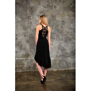 Studio Moscow SM8001-037 Zwarte Dansjurk voor Tango, Salsa en Latin SALE