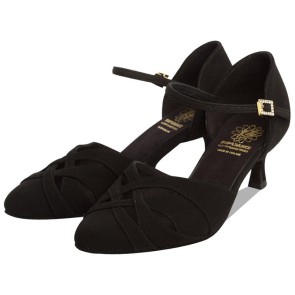 Supadance 1531 dames dansschoenen leer zwart gespsluiting 
