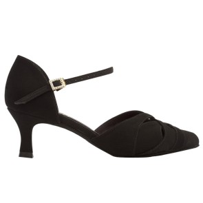 Supadance 1531 dames dansschoenen leer zwart zijkant