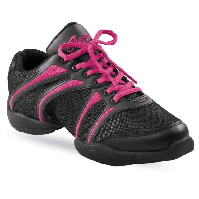 Capezio bolt ds30 zwart-roze danssneakers uitverkoop