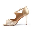 Portdance PD504 Tango Dansschoenen Goud met hoge hak