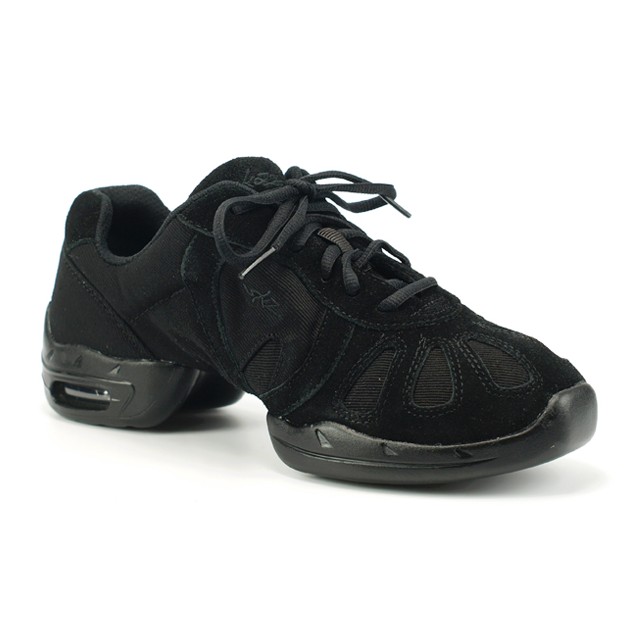 Sansha Hi-Step Zwarte danssneakers met splitzool