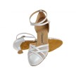 Diamant 147-068-391 latin schoenen satijn wit bandjes om enkel 
