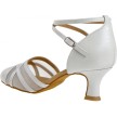 Diamant 147-068-391 latin schoenen satijn wit lage flare hak 