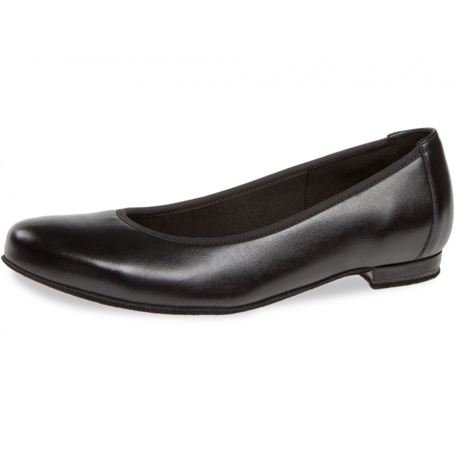 Diamant 175-005-034 ballerina dansschoenen zwart leer 