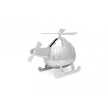 Zilverstad Spaarpot Helikopter zilver kleur