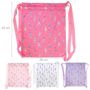 Alista Rugtas met Ballerina Print roze F400153