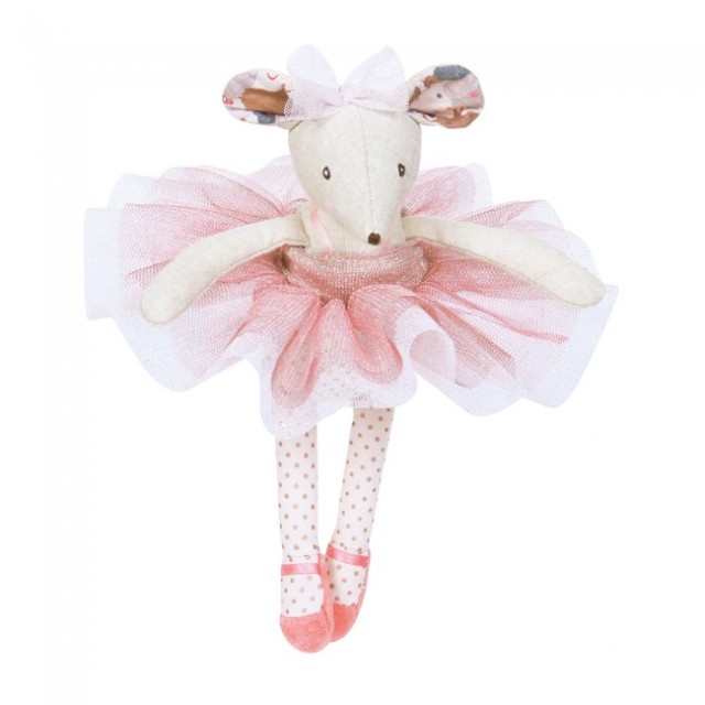 Moulin Roty 711332 Ballerina Muis met Roze Tutu