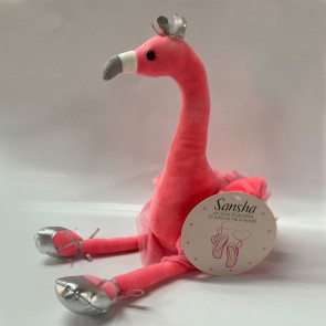 Sansha knuffel flamingo balletschoenen speelgoed