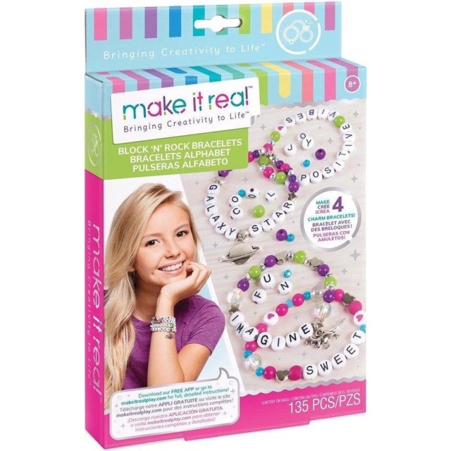 Make It Real Blokletter Armbanden Set