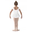 Bloch M1052 meisjes balletjurkje korte mouw wit achterkant 