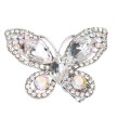 Alista Vlinder Haarclip met Strass Steentjes zilver