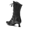 Rumpf cancan danslaars 2316 met ritssluiting en veters zwart leer