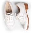 Capezio Roxy Lederen Tap Schoenen wit met een comfortabele binnenzool