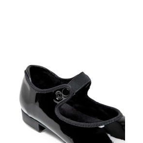 Capezio Shuffle Tap Schoenen zwart met een drukknoopsluiting