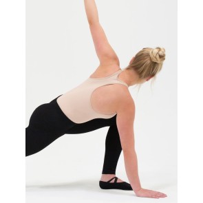 Capezio Naadloos Rib Racerback BalletPak nude in werking