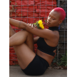 Capezio Naadloze Geribbelde Crop Top zwart