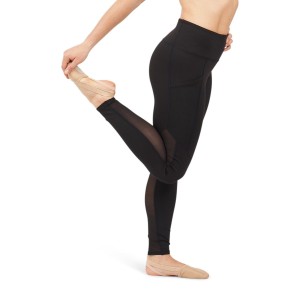 Capezio Dance Active Paneled Legging Dames zwart