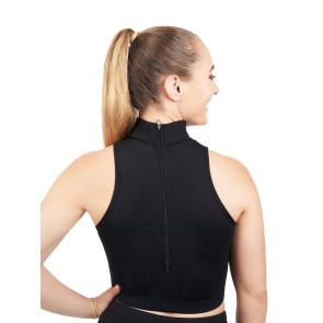 Capezio Team Basics Mock Neck Top Dames achter