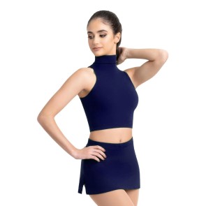 Capezio Team Basics Mock Neck Top Dames navy