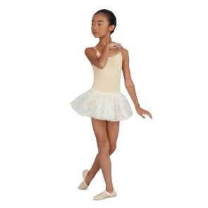 Capezio Camisole met Doorzichtige Bandjes Meisjes nude