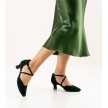 Anna Kern 572-50 Denise suede dansschoenen met kruisbandje voor dames